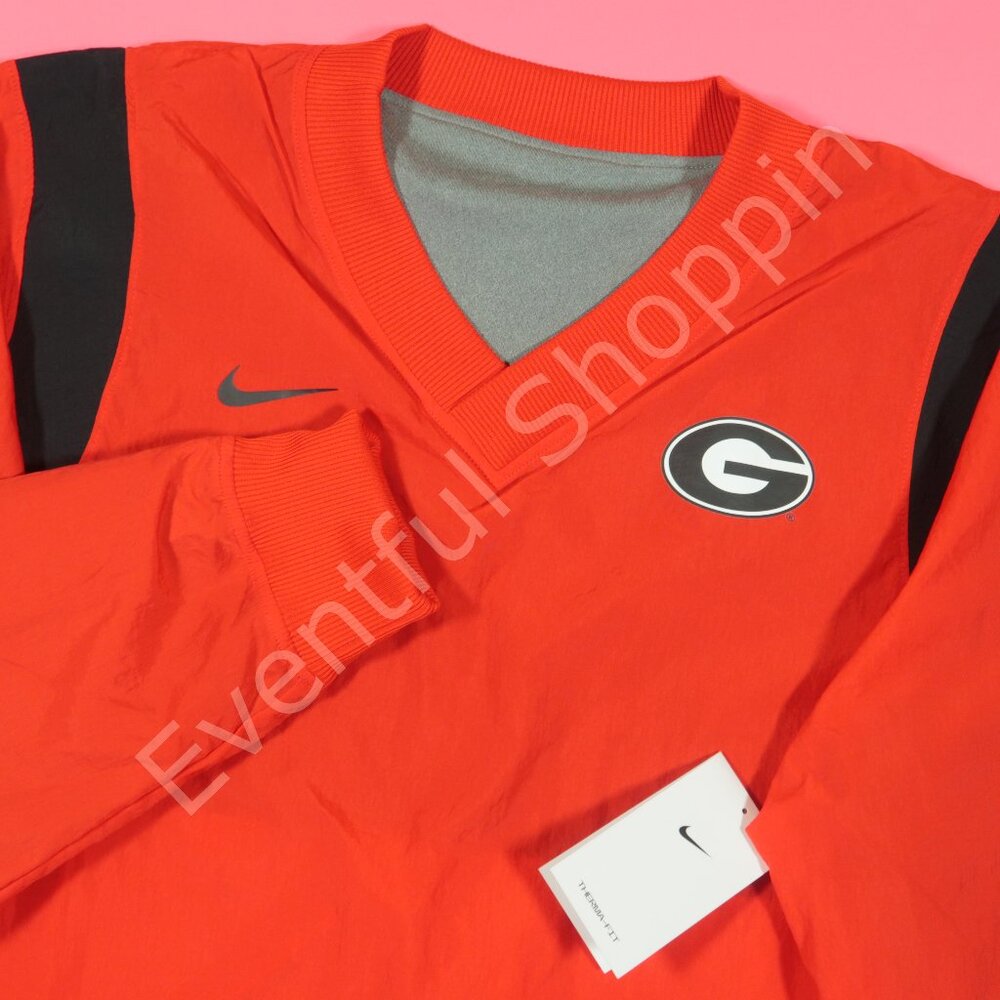 Nike Georgia Bulldogs Pullover Mens M Red Gray Reversible On Field New
